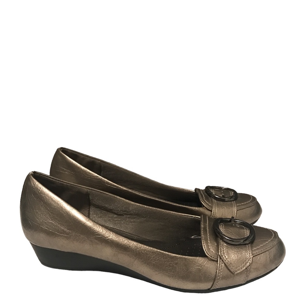 Life Stride Wedges Light Bronze Size 9M